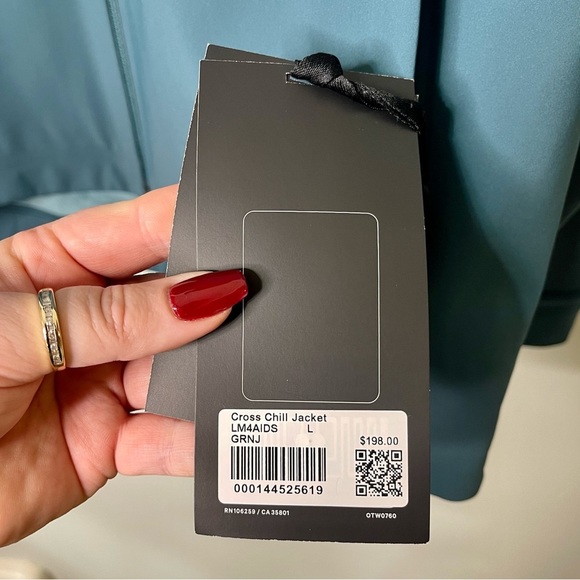 Men’s Lululemon Cross Chill Jacket Waterproof Fleece Coat Green Jasper Large Nwt - Picture 13 of 13